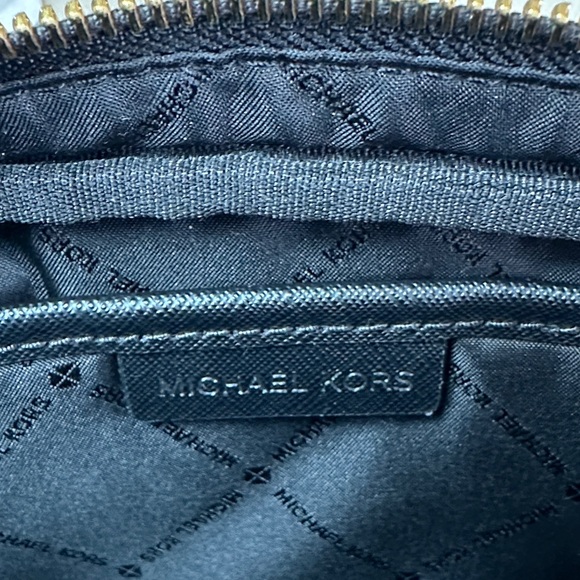 Michael Kors Plaid Crossbody Bag - Black, White, and Tan - Picture 11 of 12